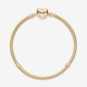Pandora Moments Heart Clasp Snake Chain Bracelet